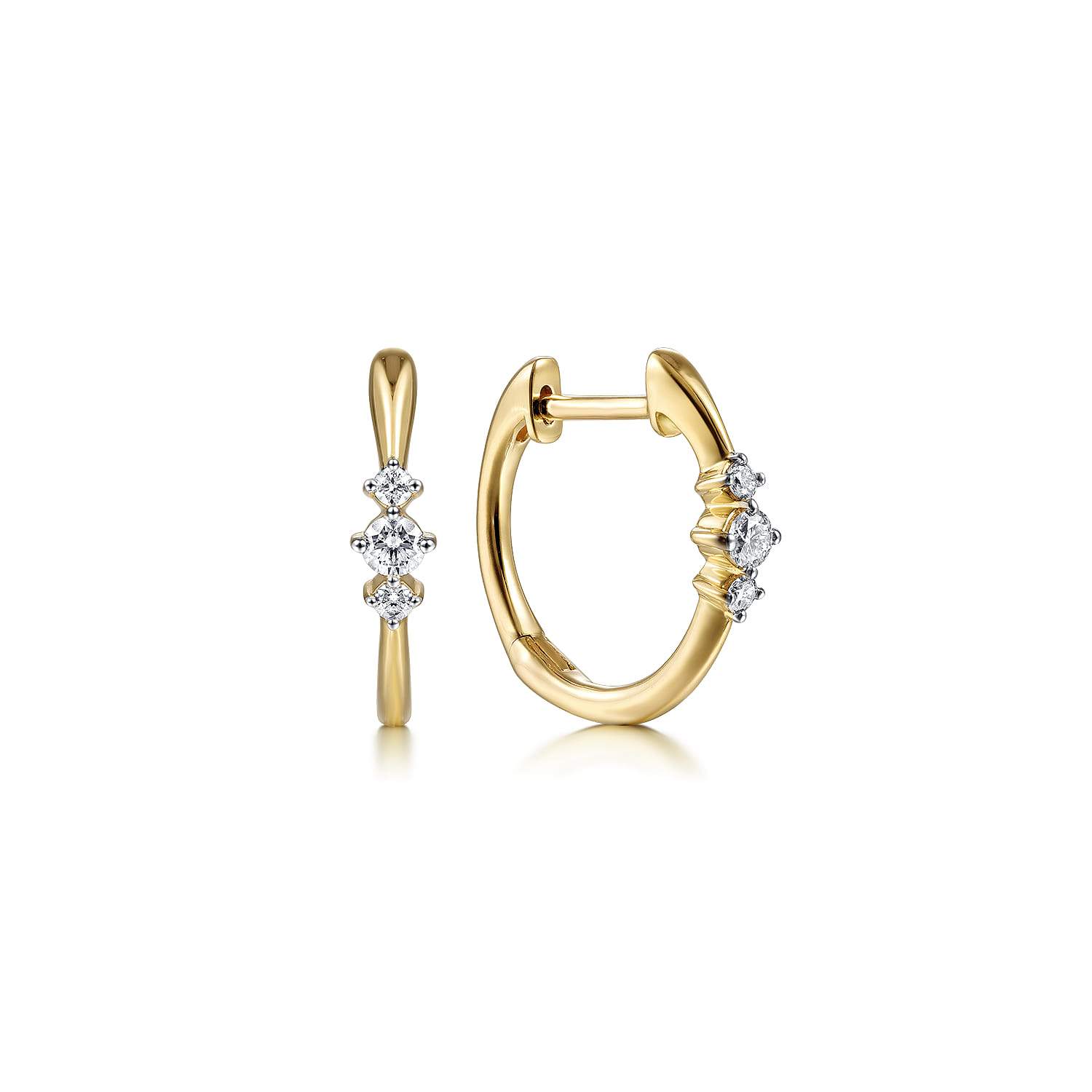 Diamond Huggie Earrings 0.1ct