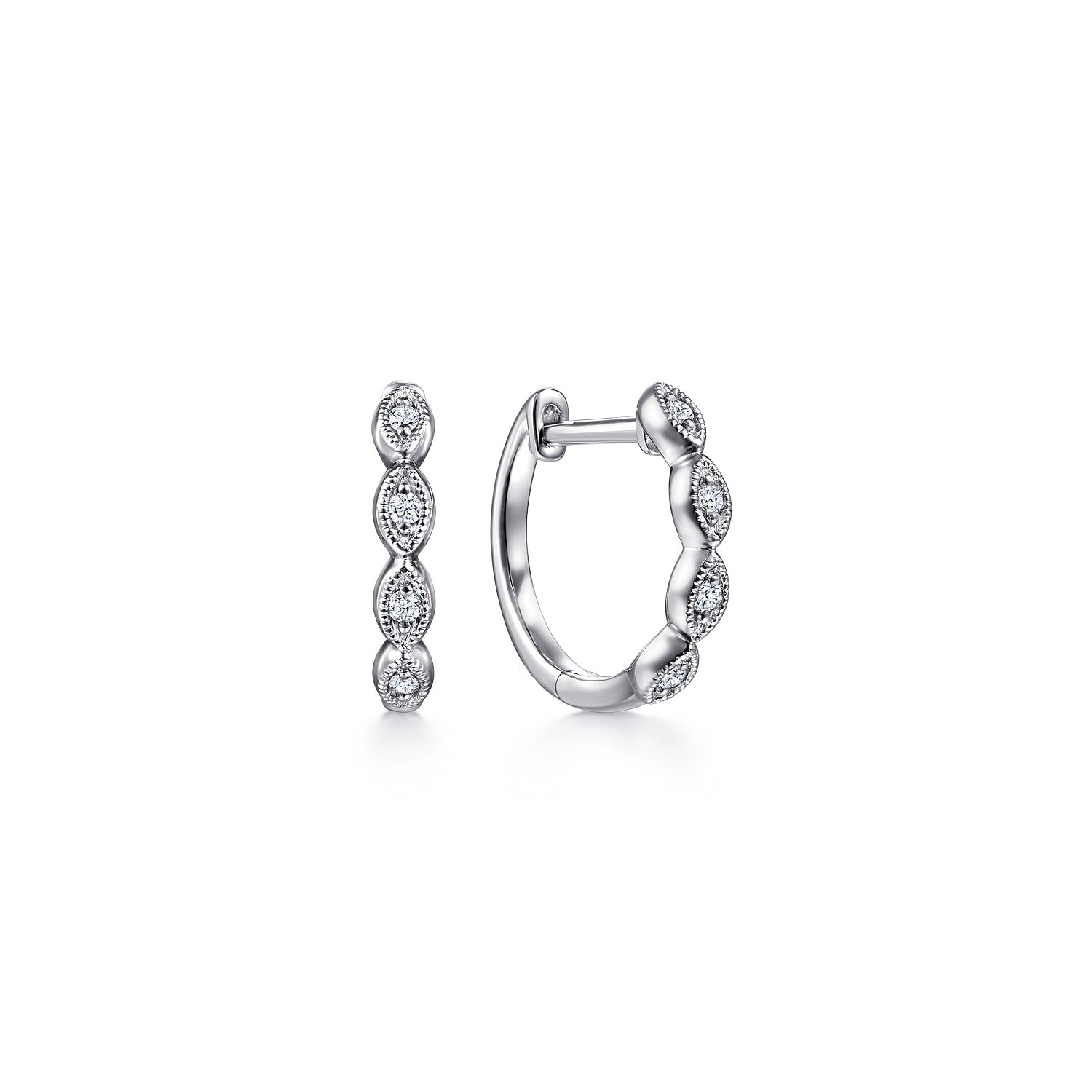 Diamond Huggie Earrings
