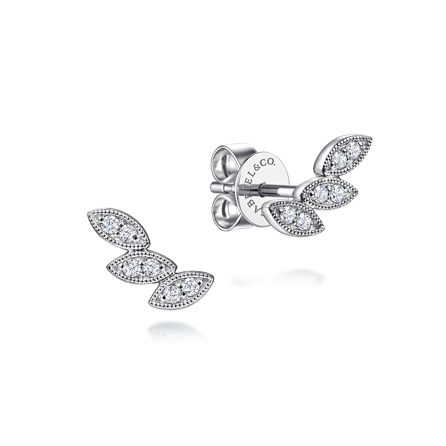 Stud Earrings Ear Climber Diamond 0.09ct