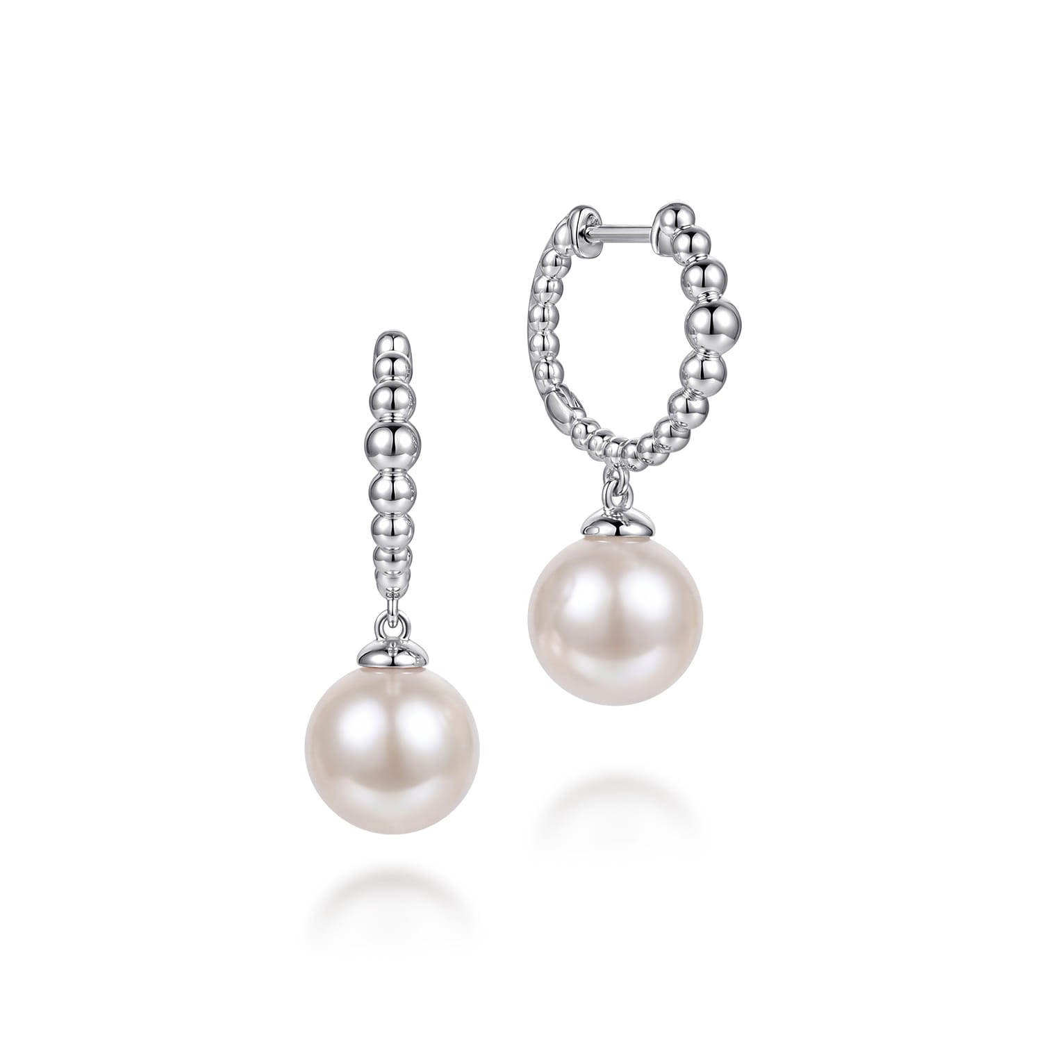 Pearls Huggie Drop Earrings-Bujukan