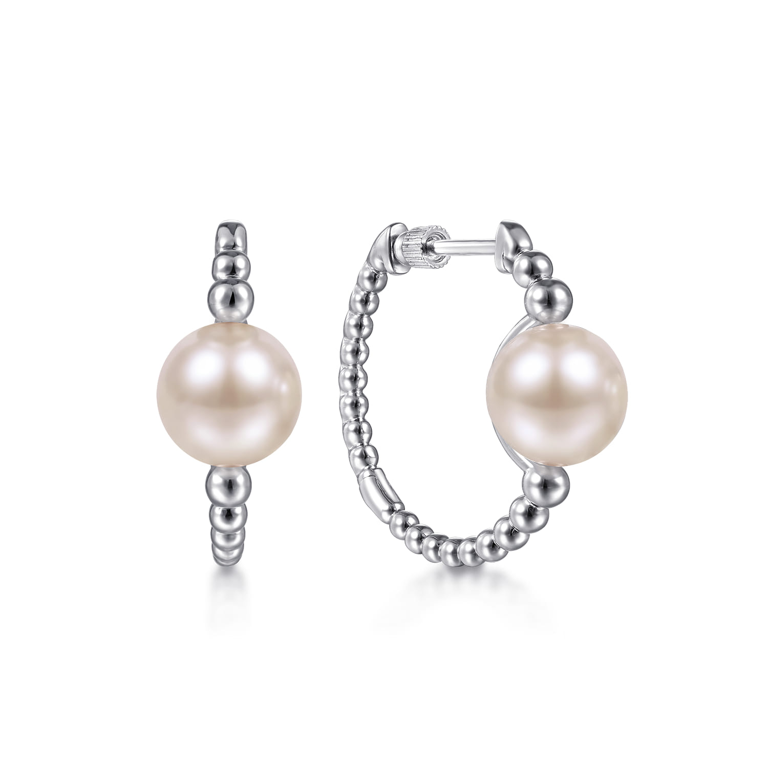 Bujukan Pearl Classic Hoop Earrings