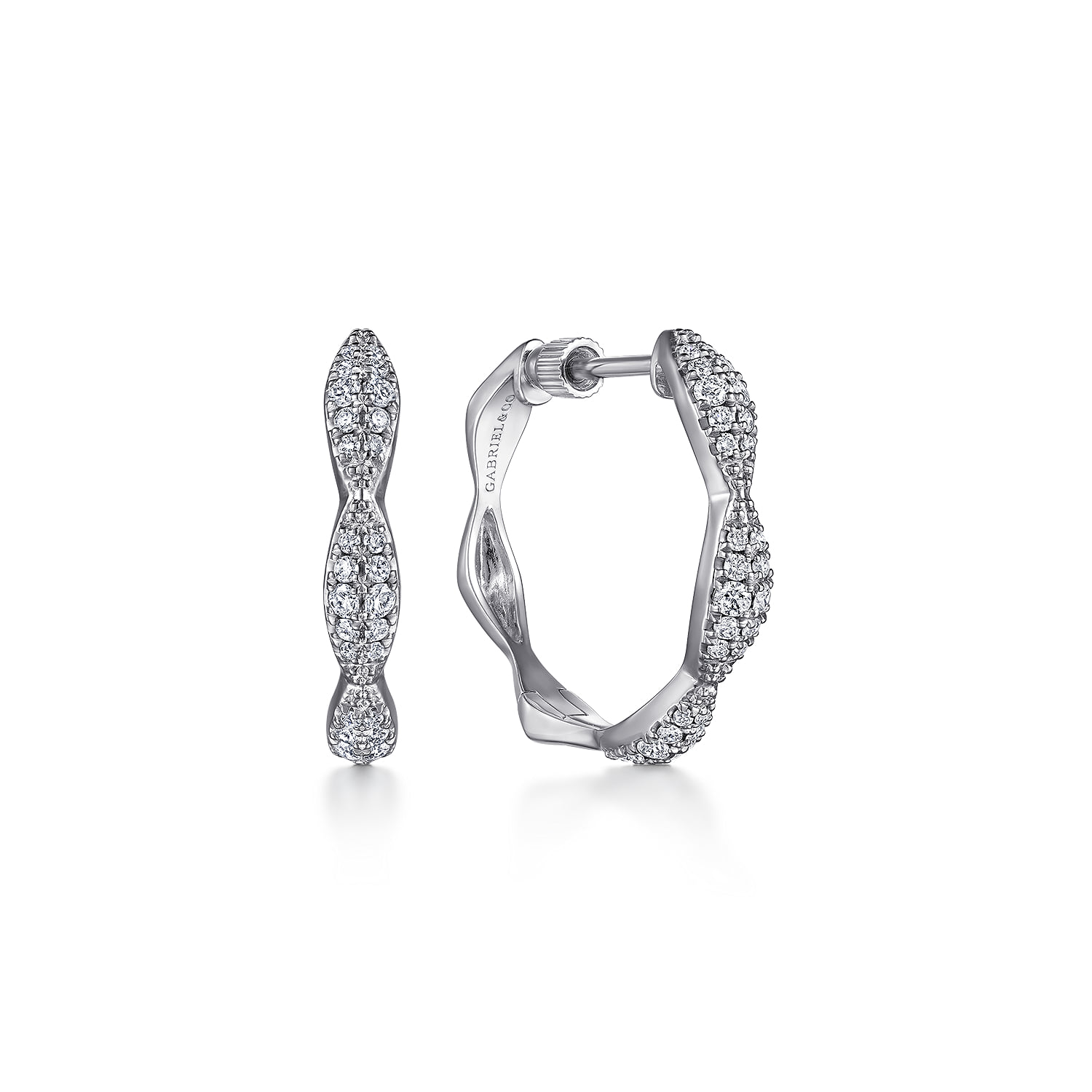 20mm Classic Diamond Hoop Earrings