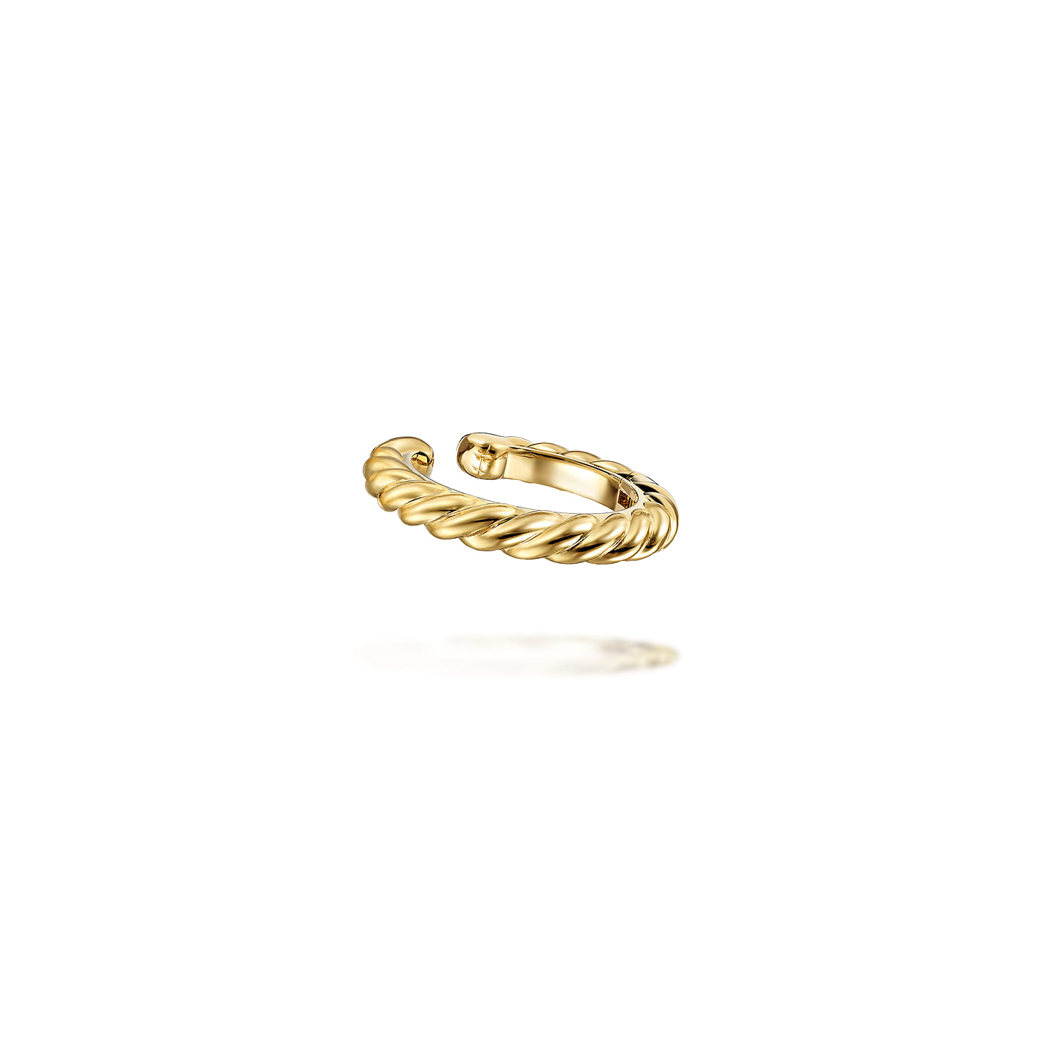 13mm Rope Single Cuff Earrings in 14K Yellow Gold