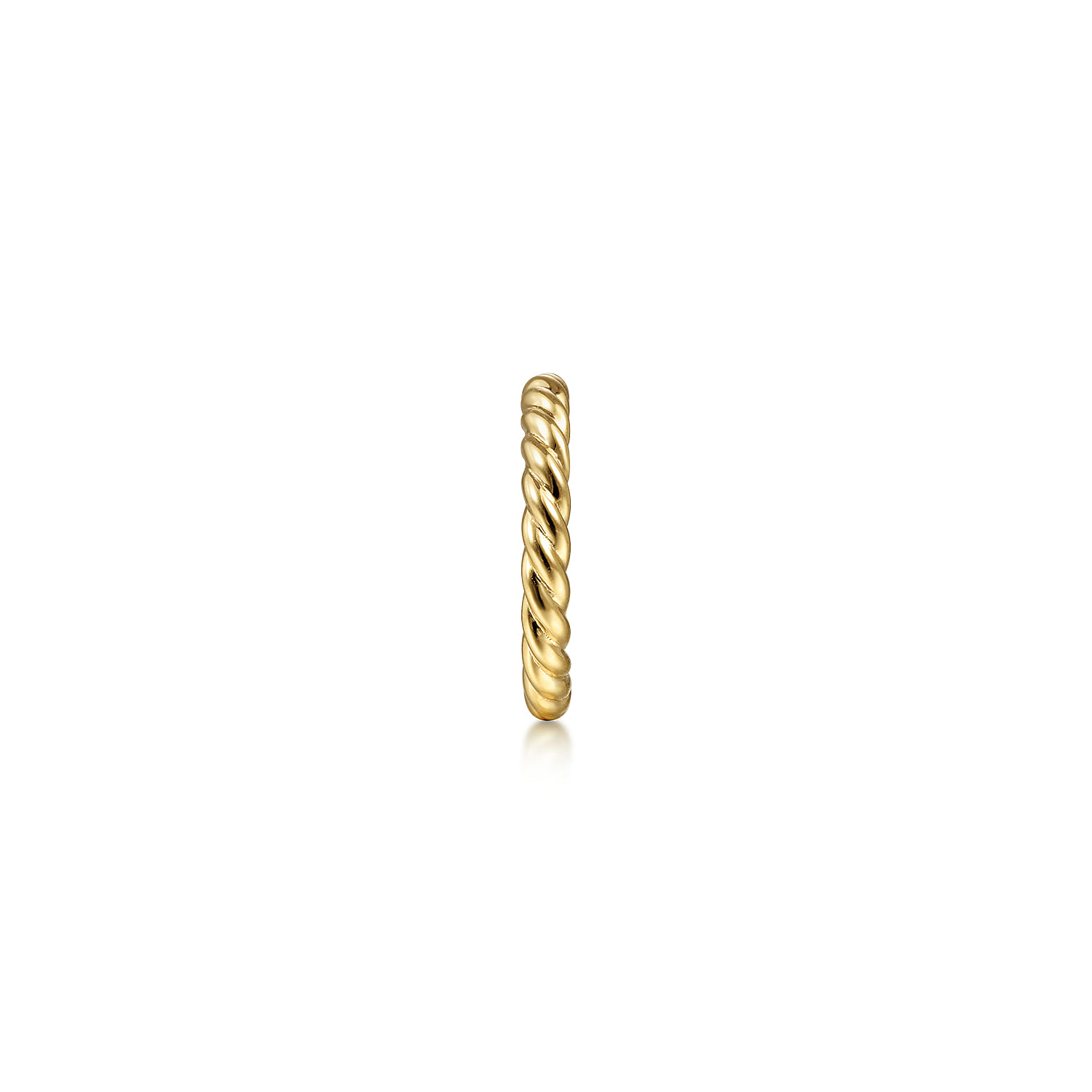 13mm Rope Single Cuff Earrings in 14K Yellow Gold, photograph 2