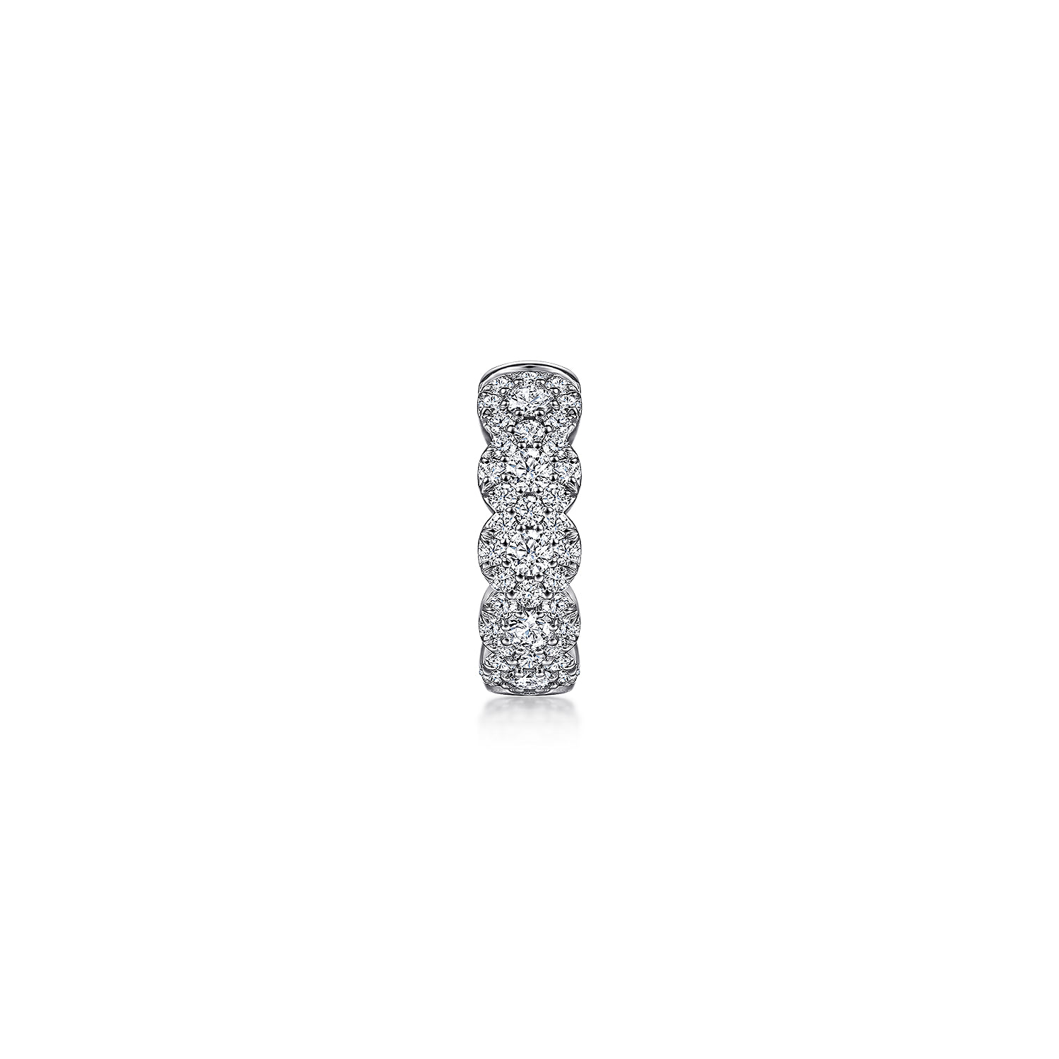 13mm Diamond Earcuff Earring in 14K White Gold, photograph 2