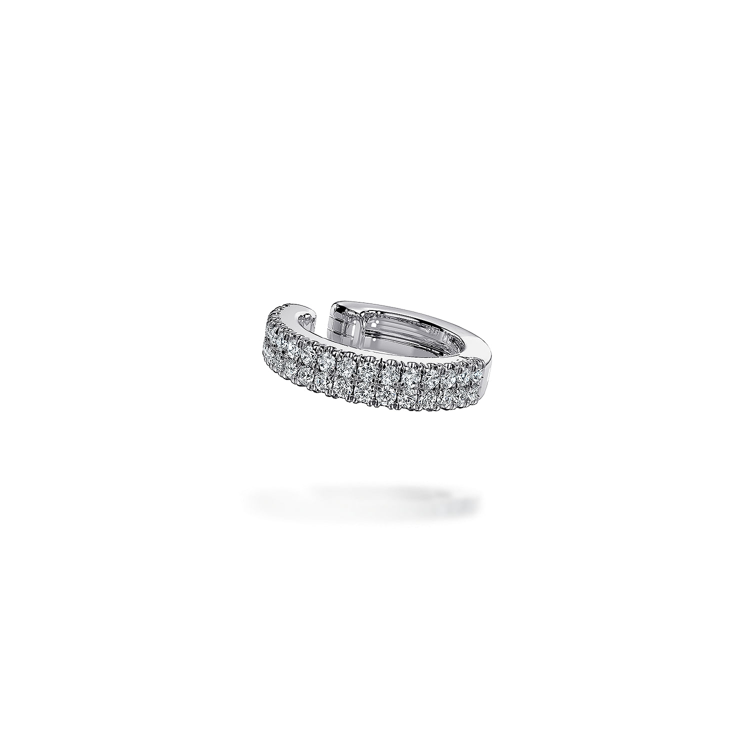 14K White Gold 15mm Diamond Earcuff Earring @ $800. Shop