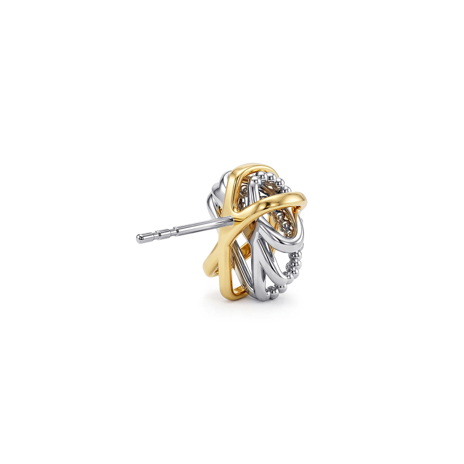 Stud Earrings and in 14K Yellow Gold, photograph 3