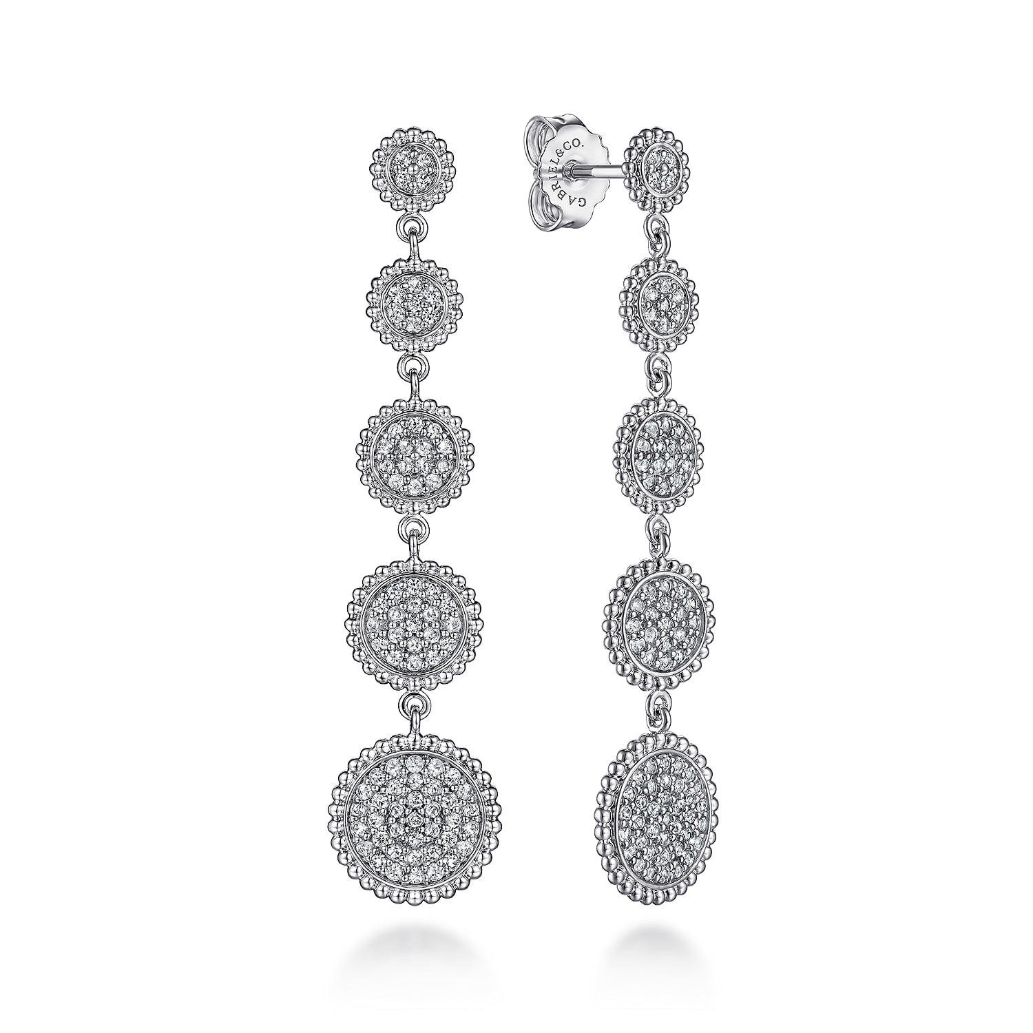 Bujukan White Sapphire Drop Earrings