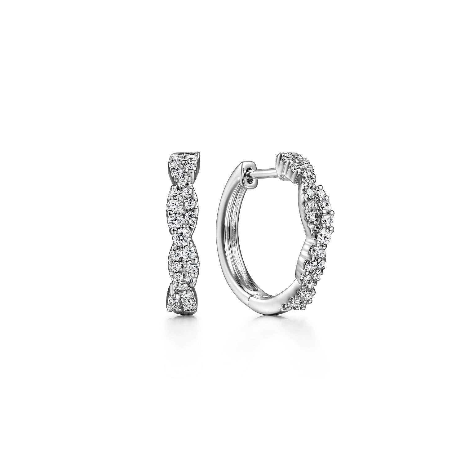 Diamond Intricate Hoop Earrings