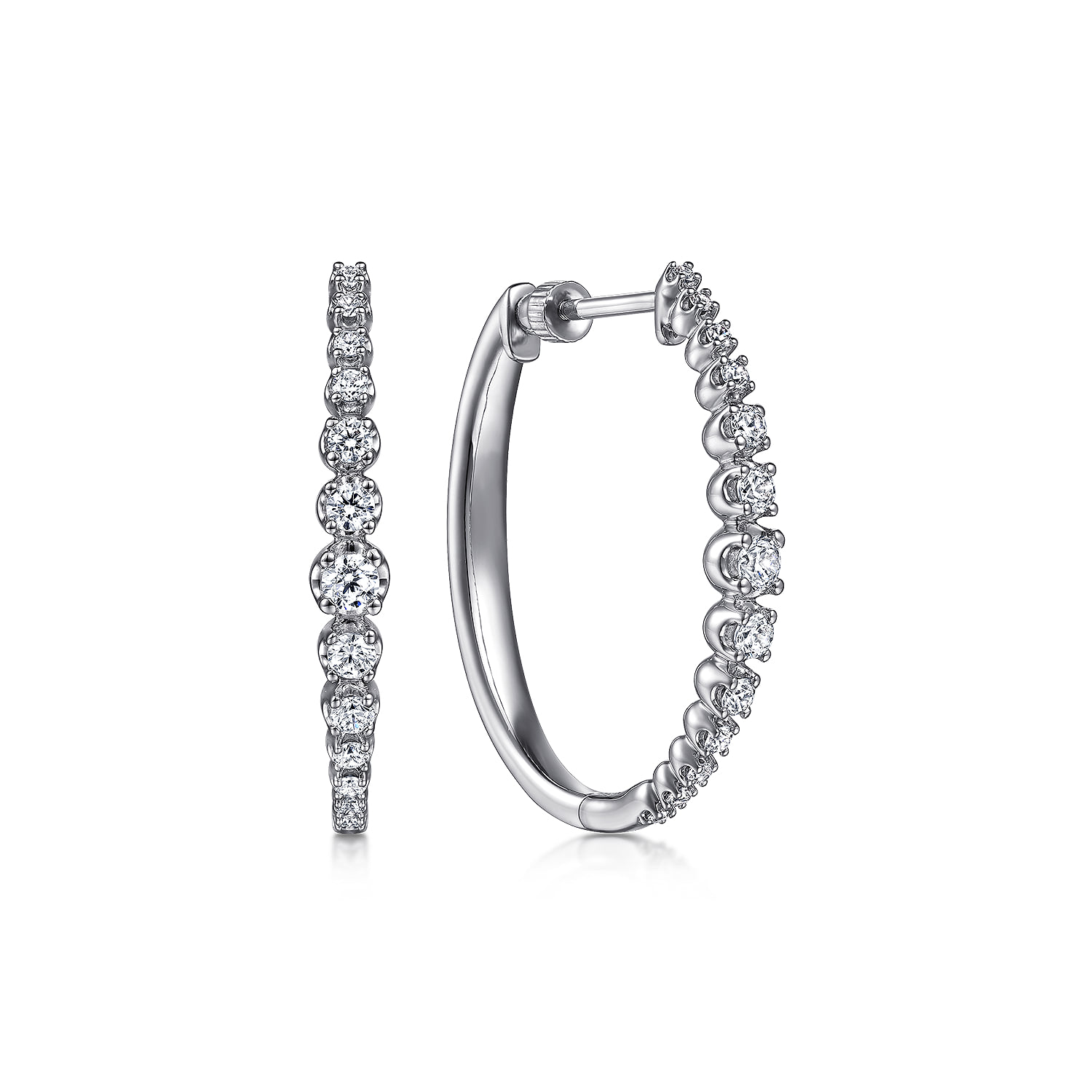 30mm Diamond Classic Hoop Earrings