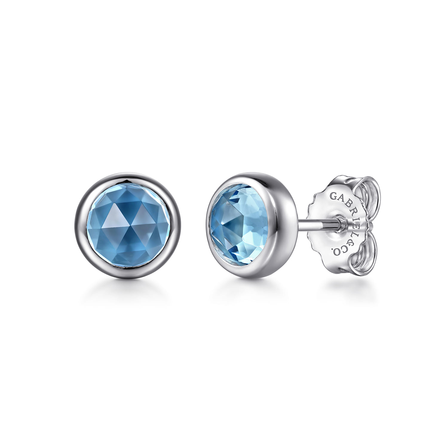 Blue Topaz Stud Earrings