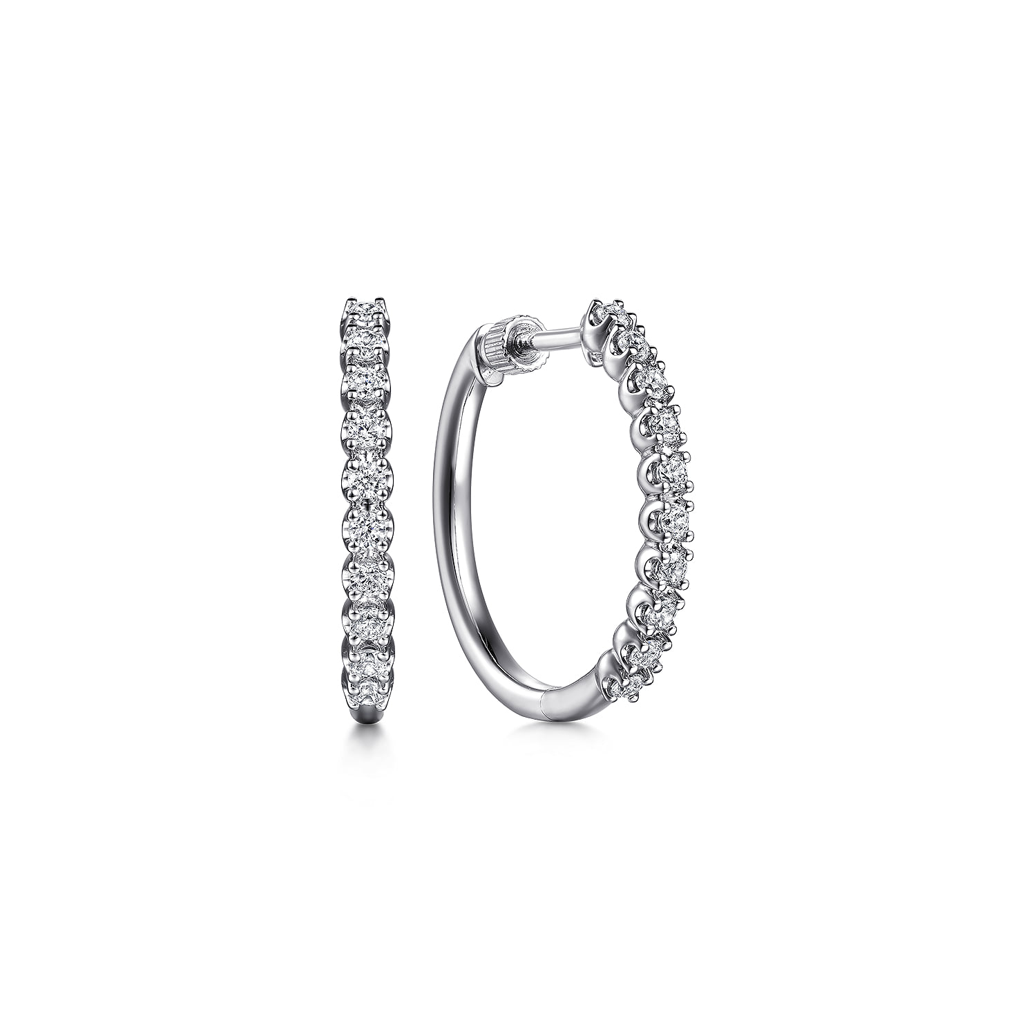 20mm Diamond Hoop Earrings
