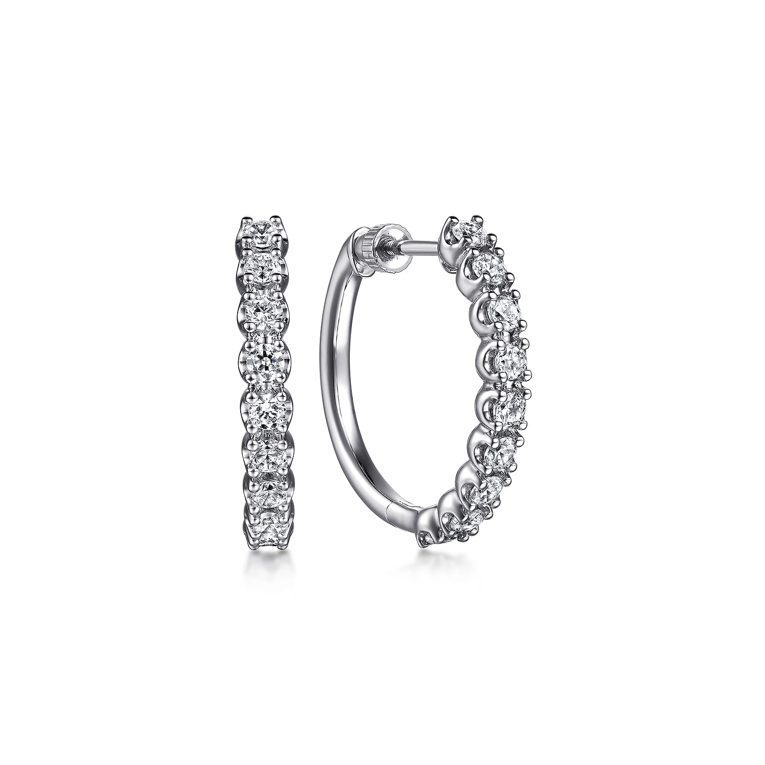 20mm Diamond Hoop Earrings