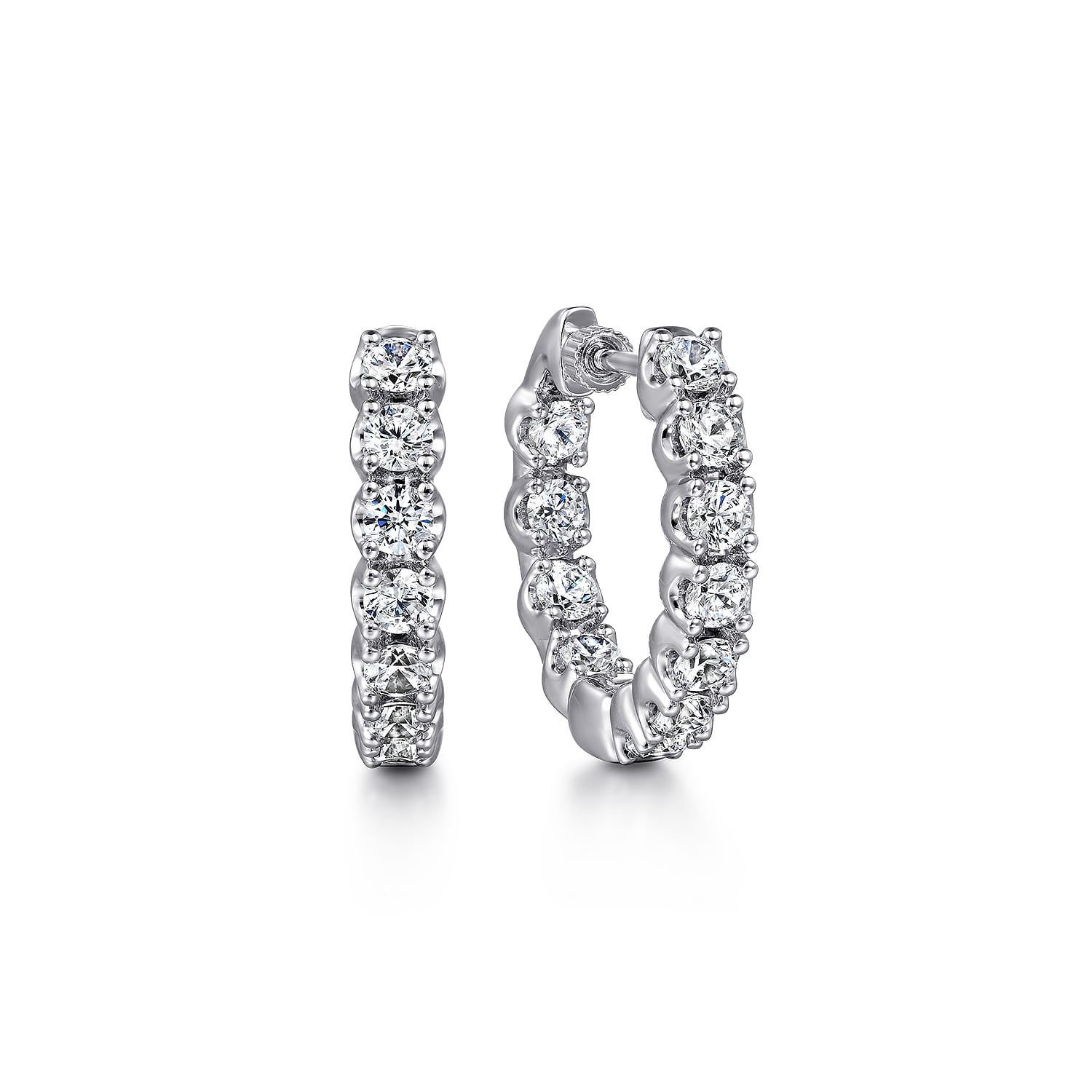 20mm Diamond Inside Out Hoop Earrings