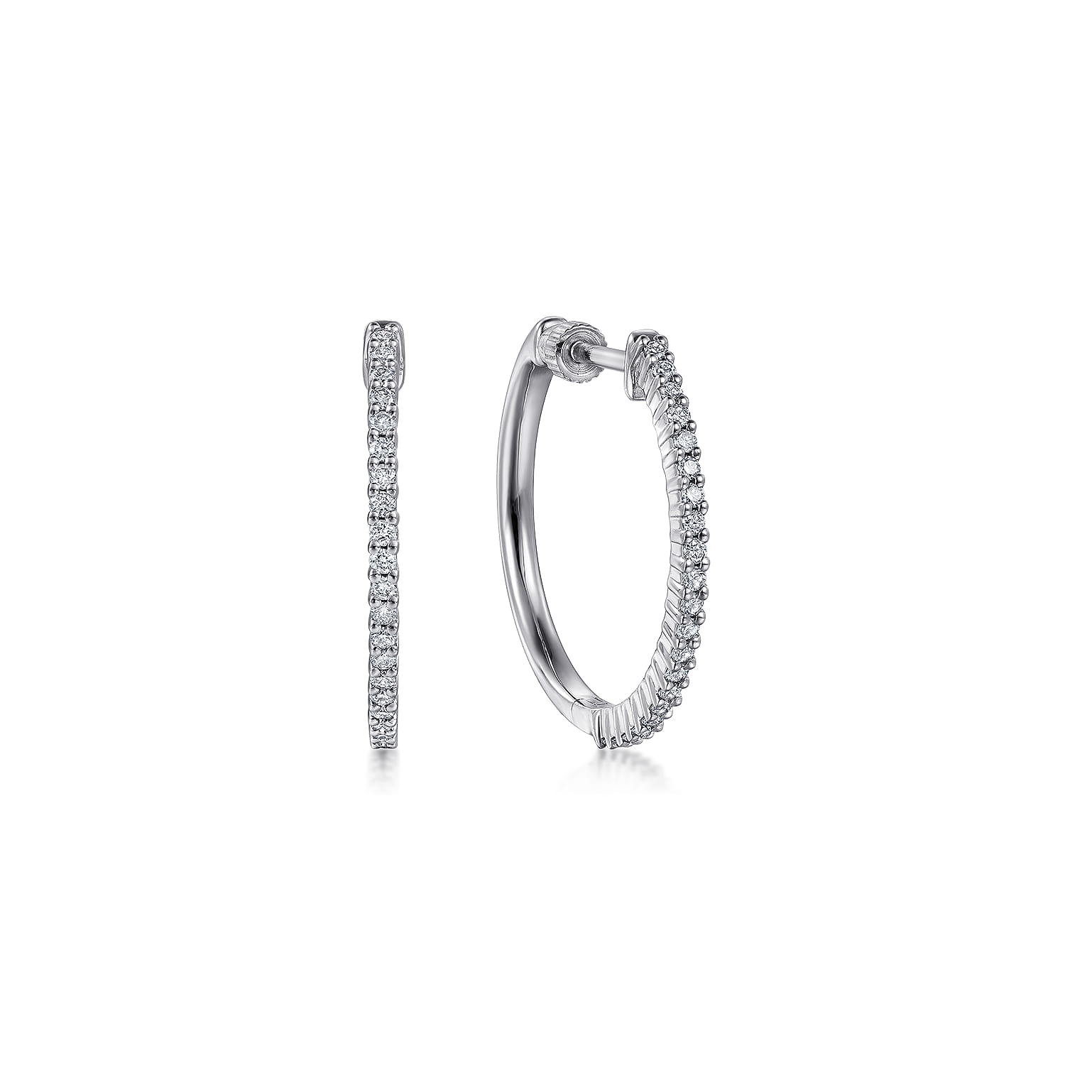 20mm Diamond Classic Hoop Earrings