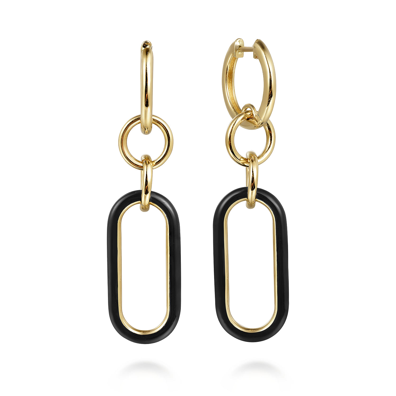 Hollow Tube Drop Earring with Enamel