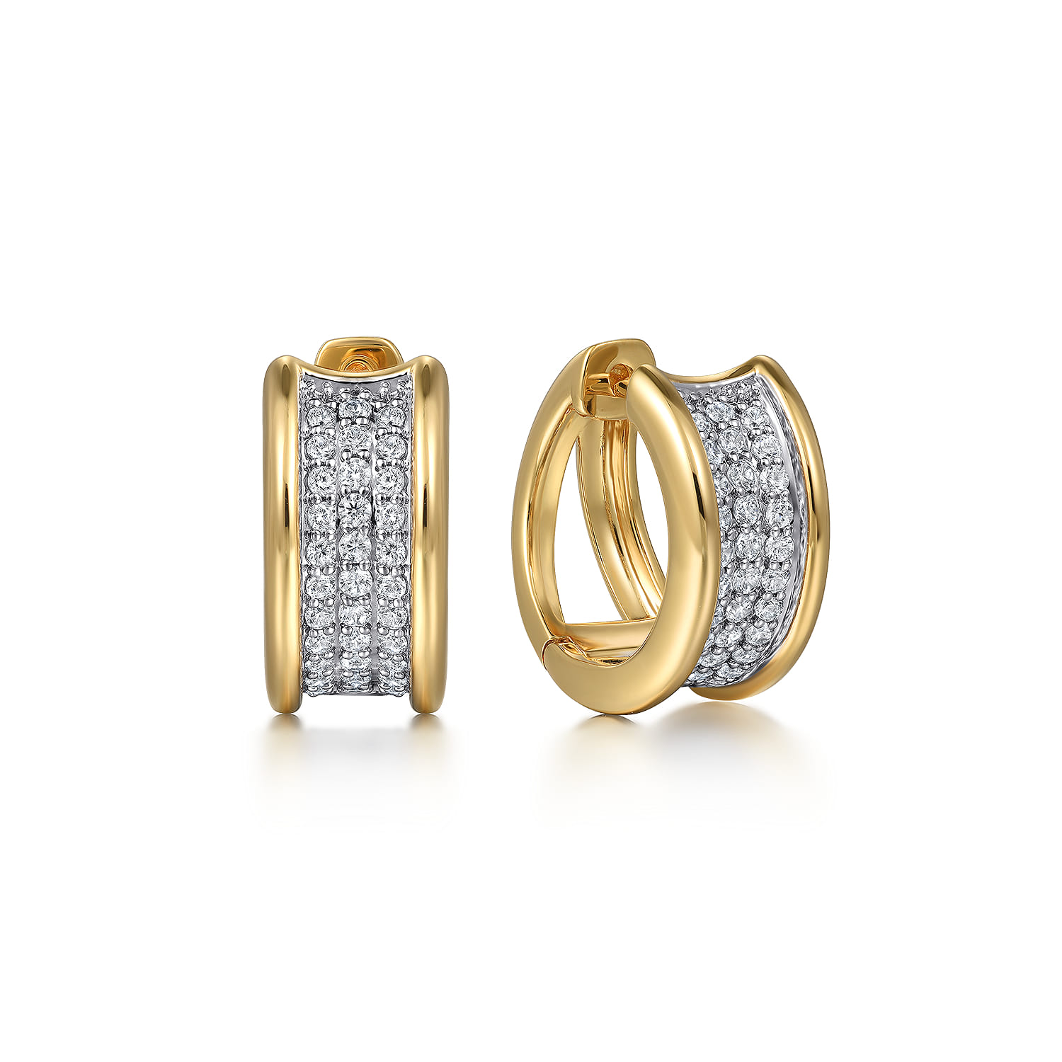 Diamond Huggie Earrings