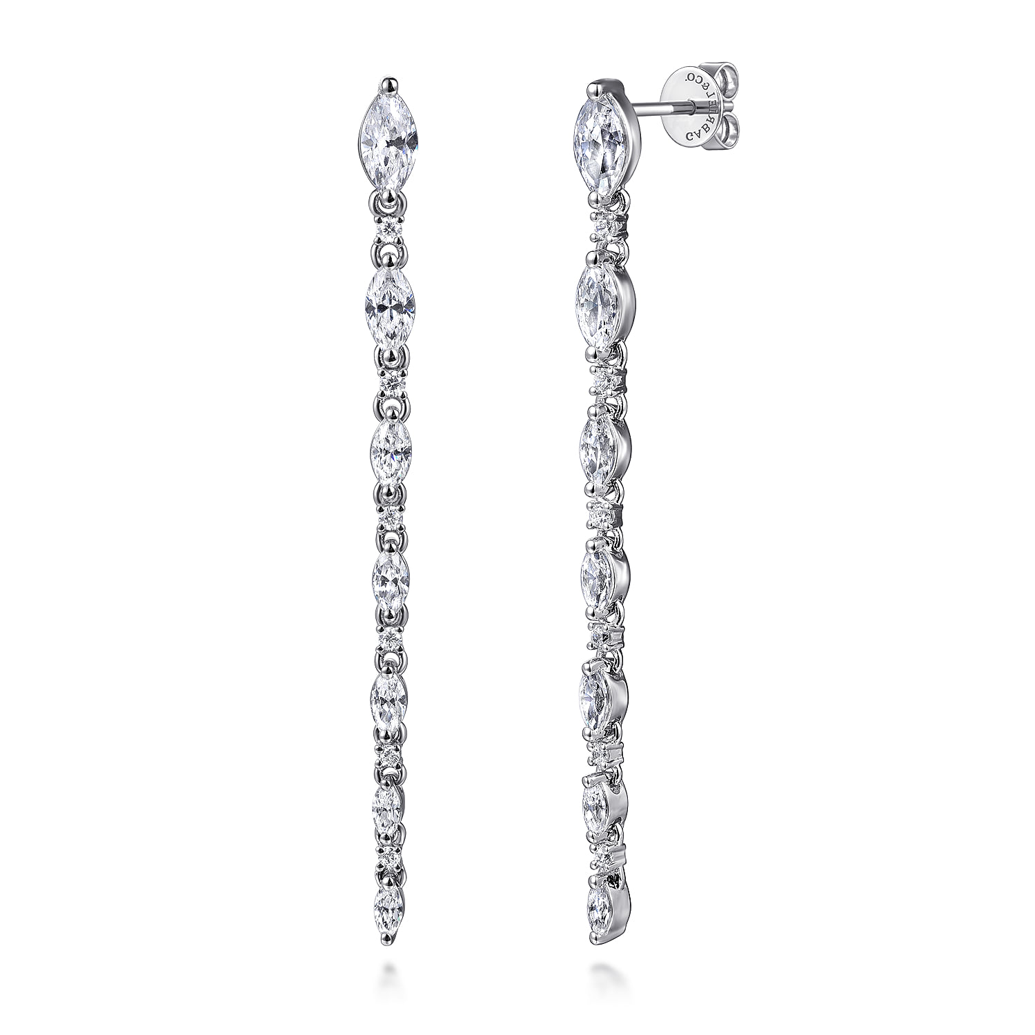 Diamond Stud Drop Earrings