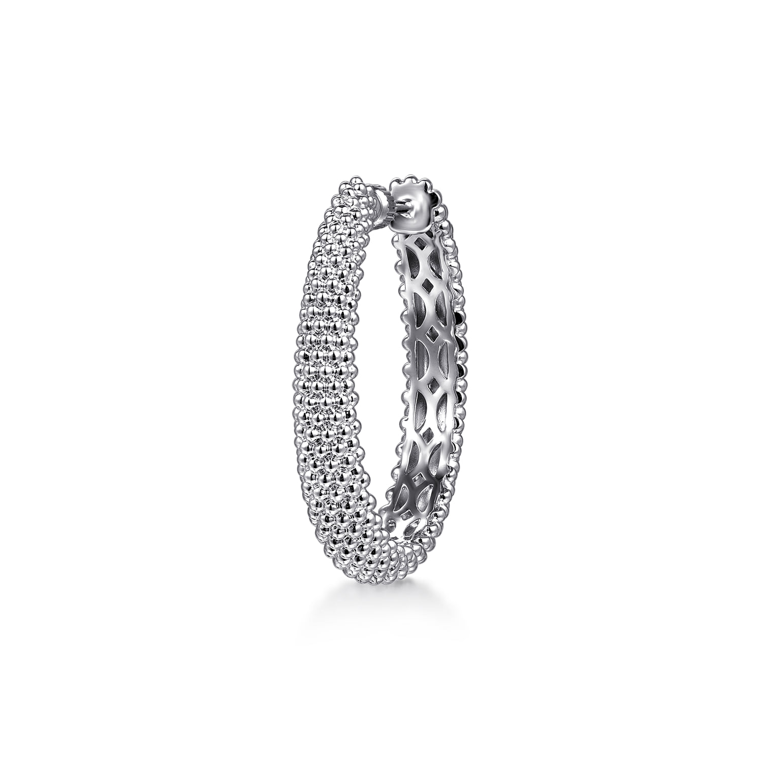 Bujukan 30mm Classic Hoop Earrings in Sterling Silver, photograph 2