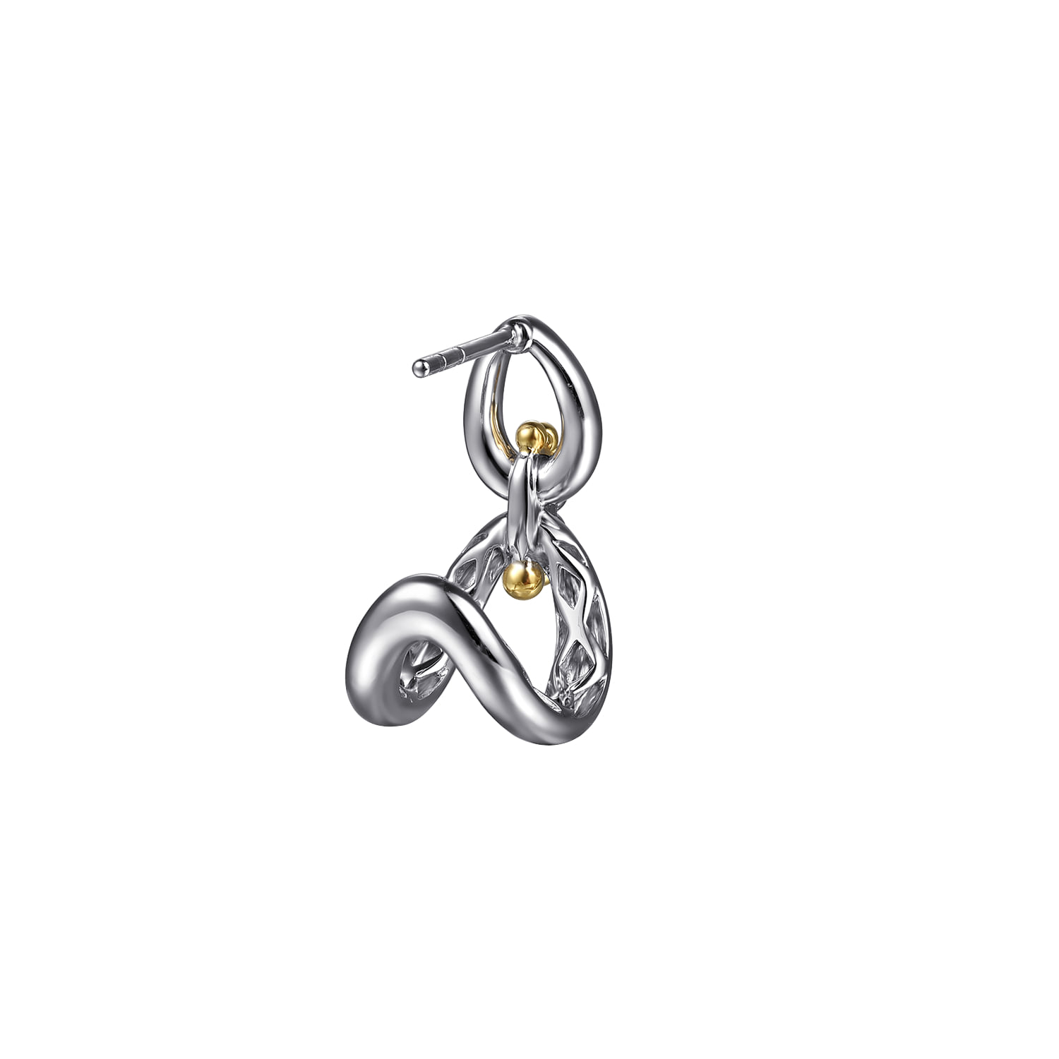 and Bujukan Link J Hoop Earrings in 14K Yellow Gold, photograph 3