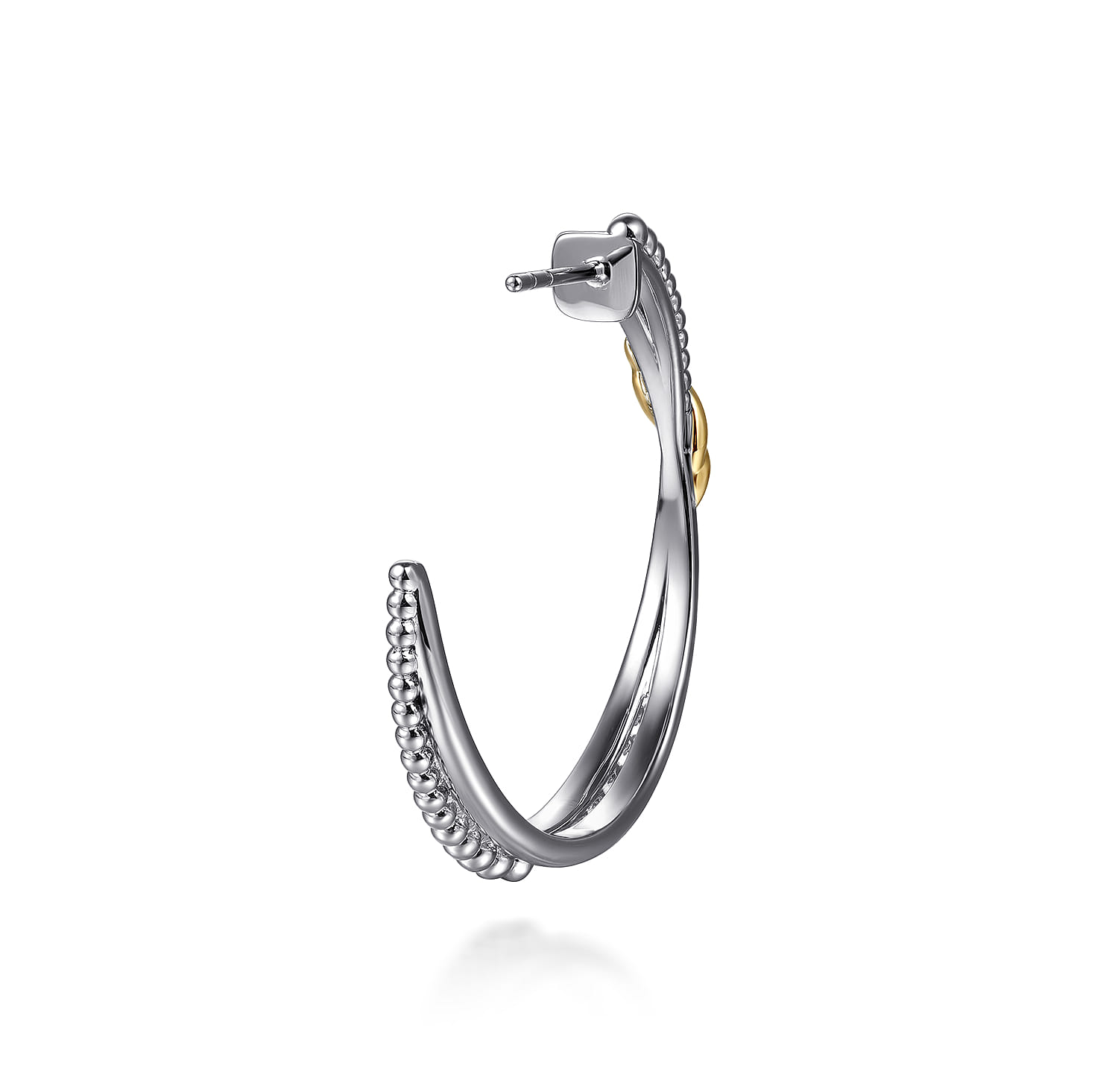 J Hoop Earrings and Bujukan in 14K Yellow Gold, photograph 3