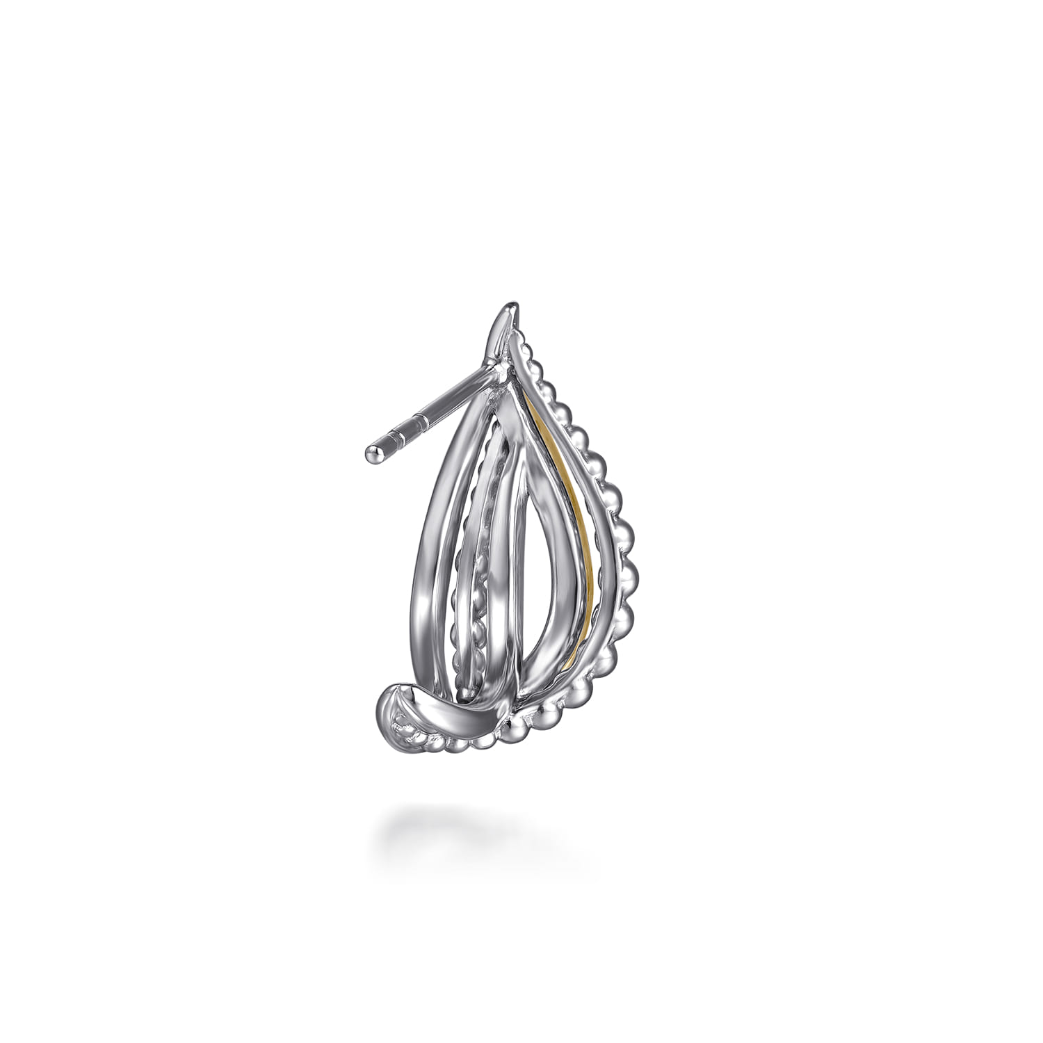 J Hoop Earrings and Bujukan in 14K Yellow Gold, photograph 3