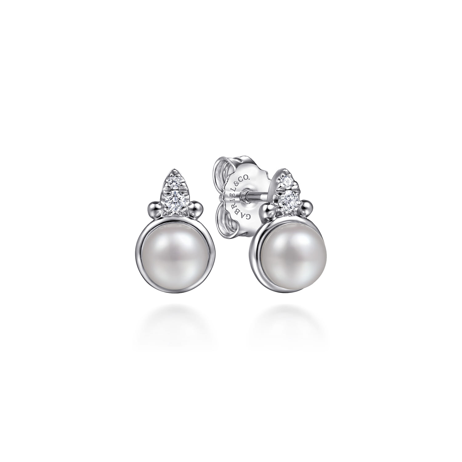 925 Silver Lusso Stud Earrings. SKU EG15429SV5PB Gabriel Co
