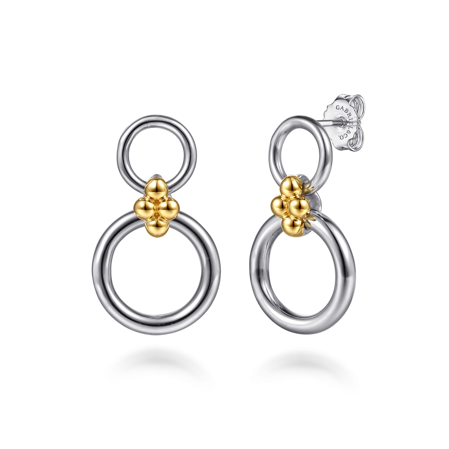 and Bujukan Link Stud Earrings in 14K Yellow Gold
