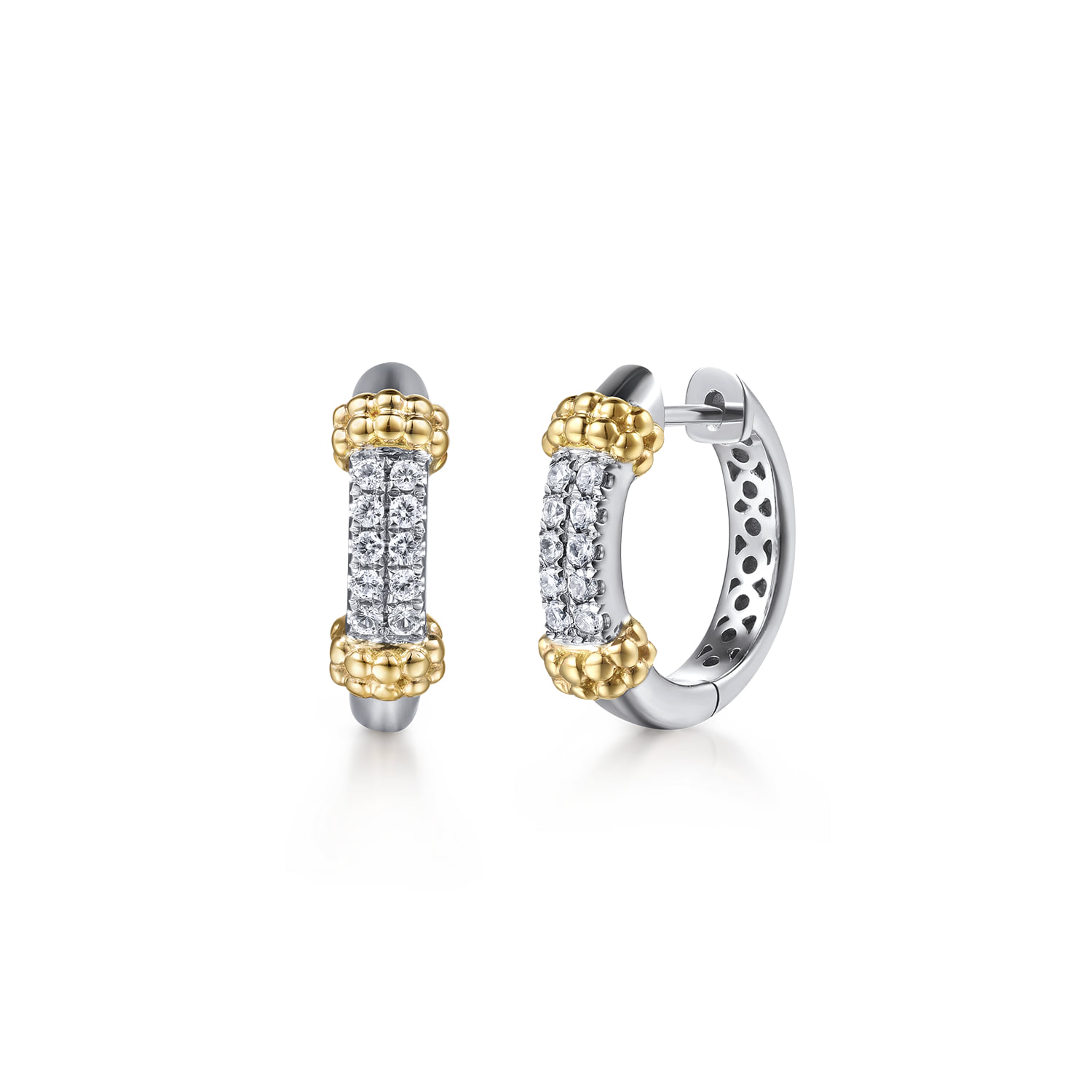 and Bujukan White Sapphire Huggie Earrings