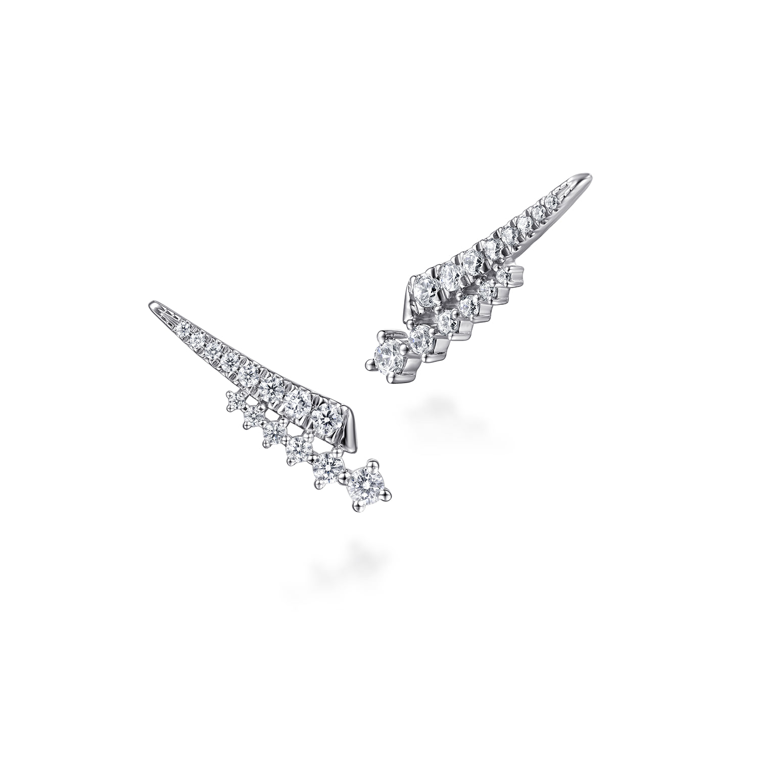 Diamond Spike Ear Climber Earrings