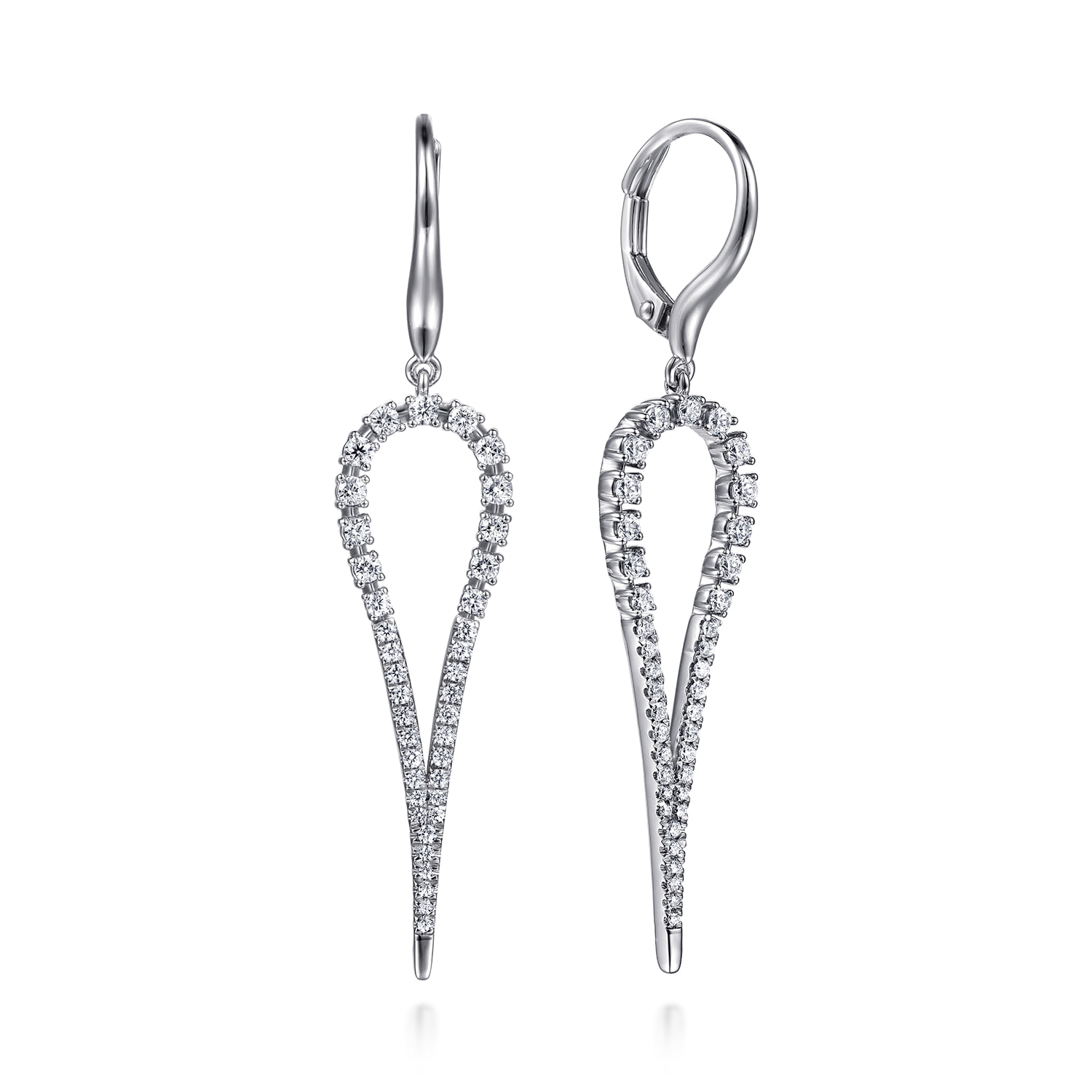 Diamond Teardrop Drop Earrings