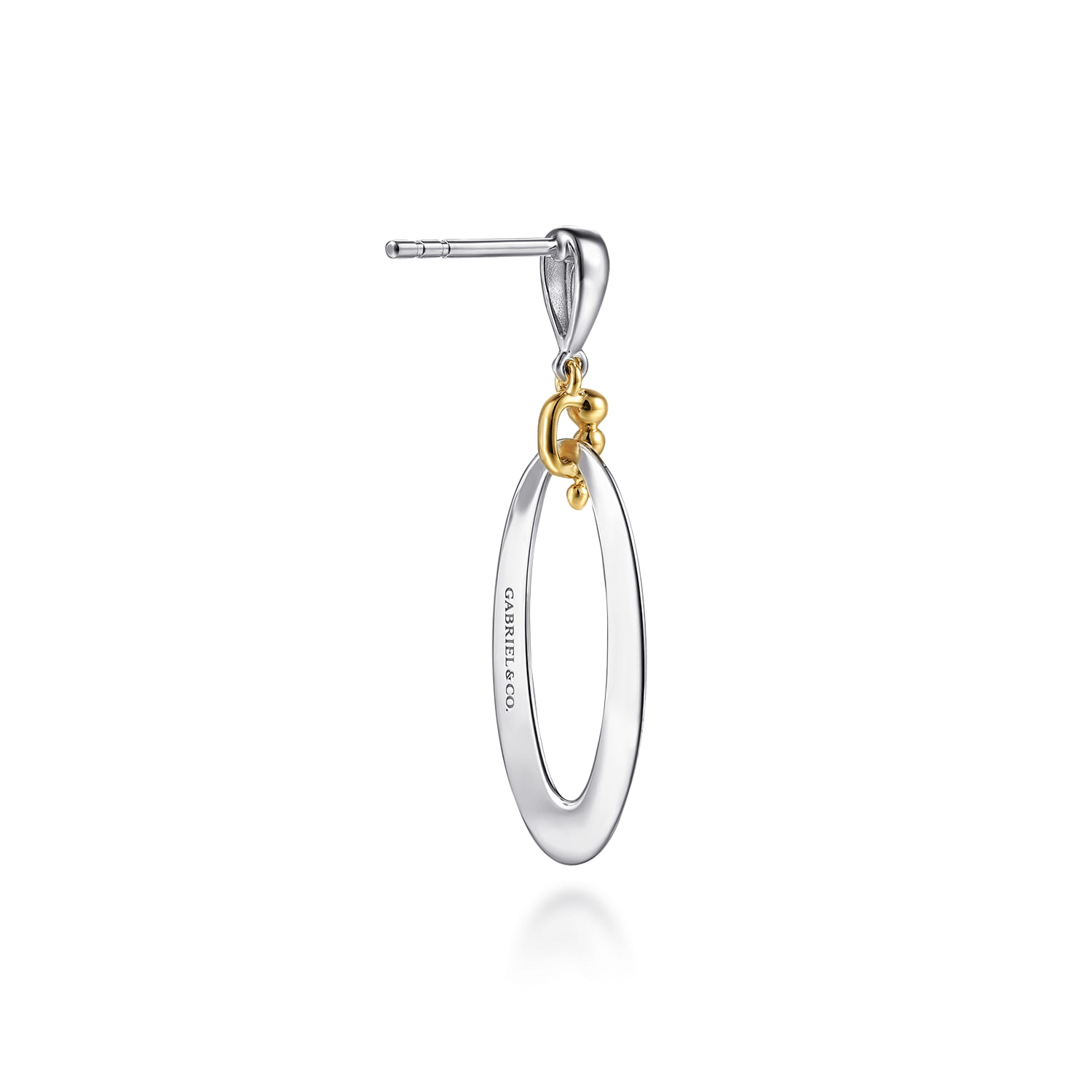 Bujukan Stud Drop Earrings in 14K Yellow Gold, photograph 2