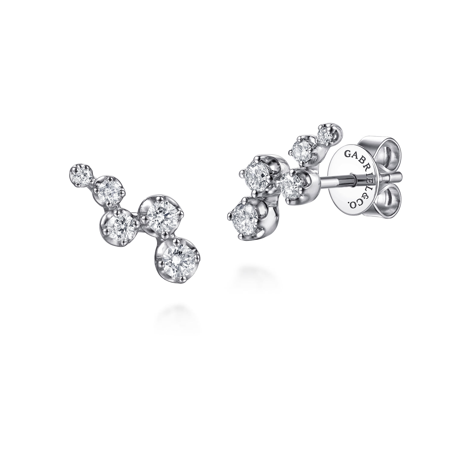 Graduating Diamond Stud Earrings