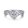 Bailey - 14K White Gold Cushion Cut Diamond Engagement Ring