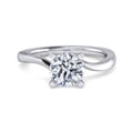Blair - 14K White Gold Bypass Round Diamond Engagement Ring