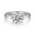 Gia - 14K White Gold Round Diamond Engagement Ring