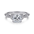 Celia - 14K White Gold Cushion Cut Diamond Engagement Ring