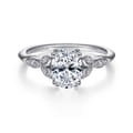 Celia - 14K White Gold Oval Diamond Engagement Ring