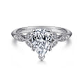 Celia - 14K White Gold Pear Shape Diamond Engagement Ring