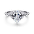 Celia - 14K White Gold Pear Shape Diamond Engagement Ring