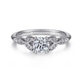 Celia - 14K White Gold Round Diamond Engagement Ring