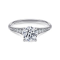 Hollis - 14K White Gold Round Diamond Engagement Ring
