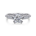 Quinn - 14K White Gold Cushion Cut Diamond Channel Set Engagement Ring