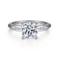 Quinn - 14K White Gold Round Diamond Engagement Ring