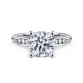Quinn - 14K White Gold Round Diamond Channel Set Engagement Ring