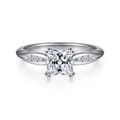 Quinn - 14K White Gold Princess Cut Diamond Channel Set Engagement Ring