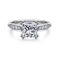 Quinn - 14K White Gold Princess Cut Diamond Channel Set Engagement Ring