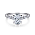 Reed - 14K White Gold Oval Diamond Engagement Ring