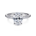 Reed - 14K White Gold Oval Diamond Engagement Ring