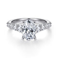Reed - 14K White Gold Oval Diamond Engagement Ring
